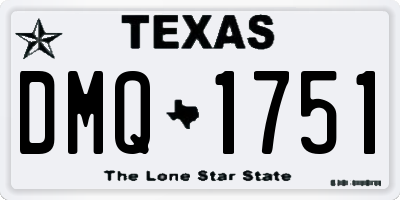 TX license plate DMQ1751