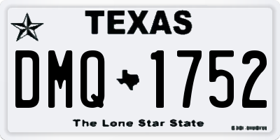 TX license plate DMQ1752