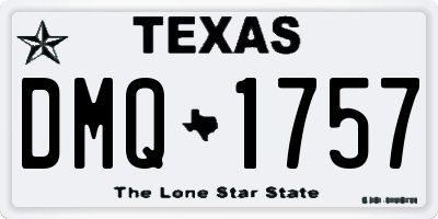 TX license plate DMQ1757