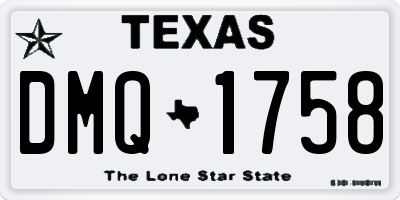 TX license plate DMQ1758