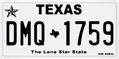 TX license plate DMQ1759