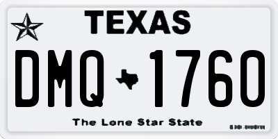 TX license plate DMQ1760