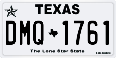 TX license plate DMQ1761
