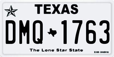 TX license plate DMQ1763