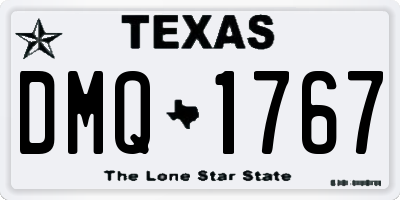 TX license plate DMQ1767