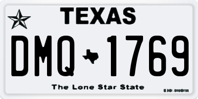 TX license plate DMQ1769