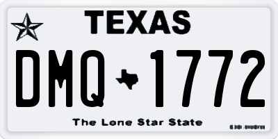 TX license plate DMQ1772