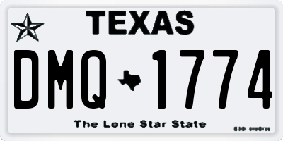 TX license plate DMQ1774