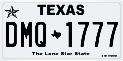 TX license plate DMQ1777