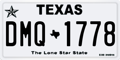 TX license plate DMQ1778
