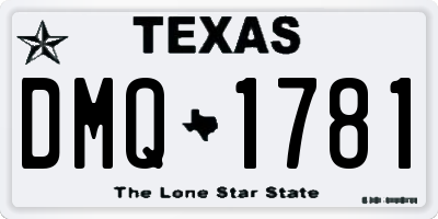 TX license plate DMQ1781