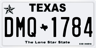 TX license plate DMQ1784
