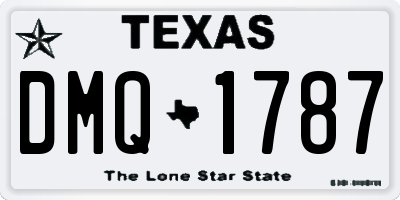 TX license plate DMQ1787