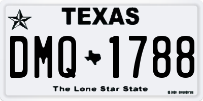 TX license plate DMQ1788