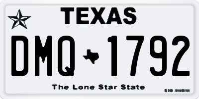 TX license plate DMQ1792