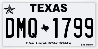 TX license plate DMQ1799