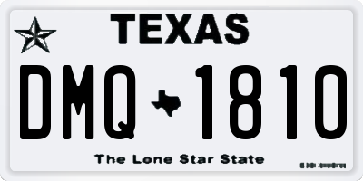 TX license plate DMQ1810