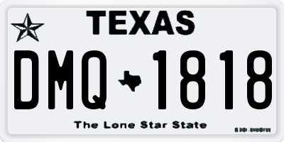 TX license plate DMQ1818