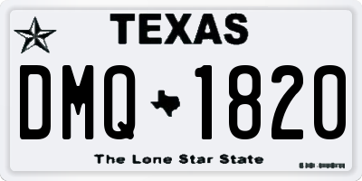 TX license plate DMQ1820