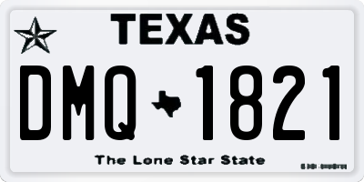 TX license plate DMQ1821
