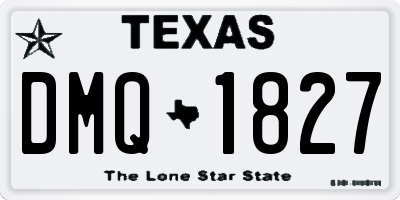 TX license plate DMQ1827