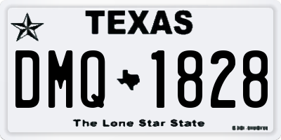 TX license plate DMQ1828