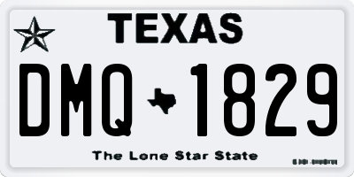 TX license plate DMQ1829