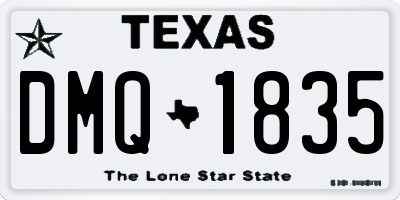 TX license plate DMQ1835