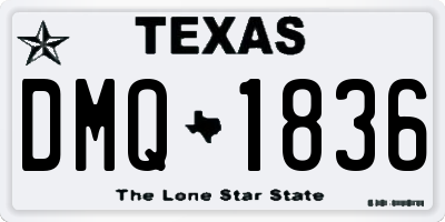 TX license plate DMQ1836