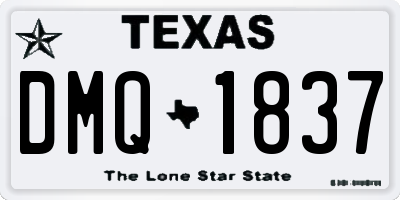 TX license plate DMQ1837