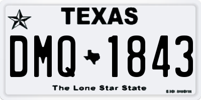 TX license plate DMQ1843