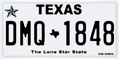 TX license plate DMQ1848