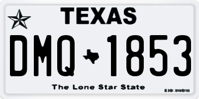 TX license plate DMQ1853