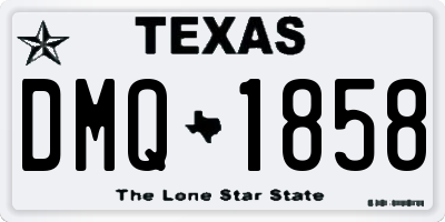 TX license plate DMQ1858