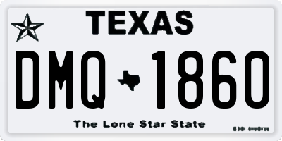 TX license plate DMQ1860