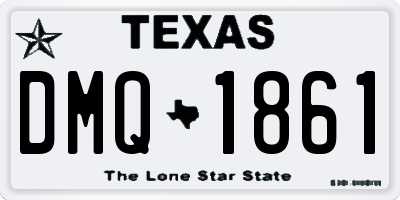 TX license plate DMQ1861