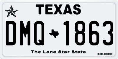TX license plate DMQ1863