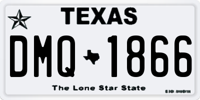 TX license plate DMQ1866