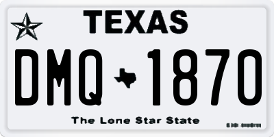 TX license plate DMQ1870