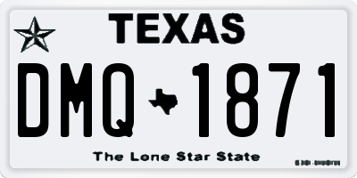 TX license plate DMQ1871