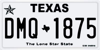 TX license plate DMQ1875