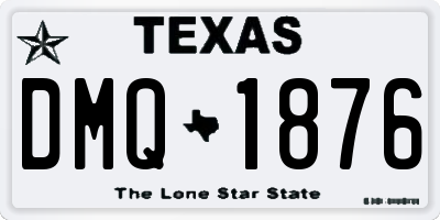 TX license plate DMQ1876
