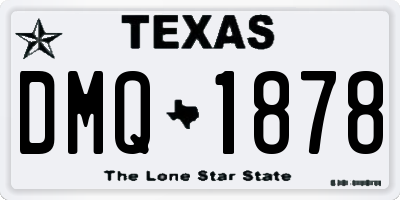 TX license plate DMQ1878