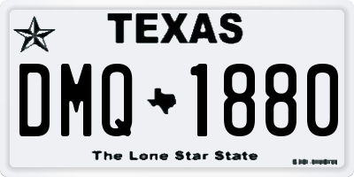 TX license plate DMQ1880