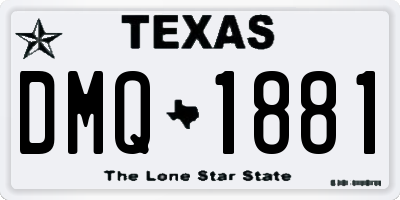 TX license plate DMQ1881