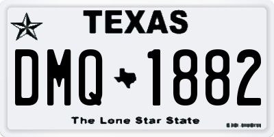 TX license plate DMQ1882