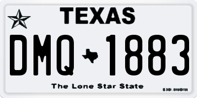 TX license plate DMQ1883