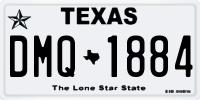 TX license plate DMQ1884