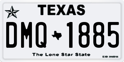 TX license plate DMQ1885
