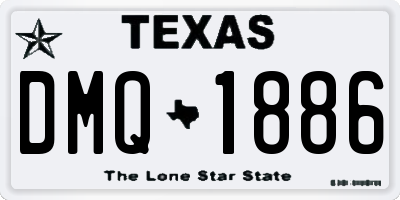 TX license plate DMQ1886